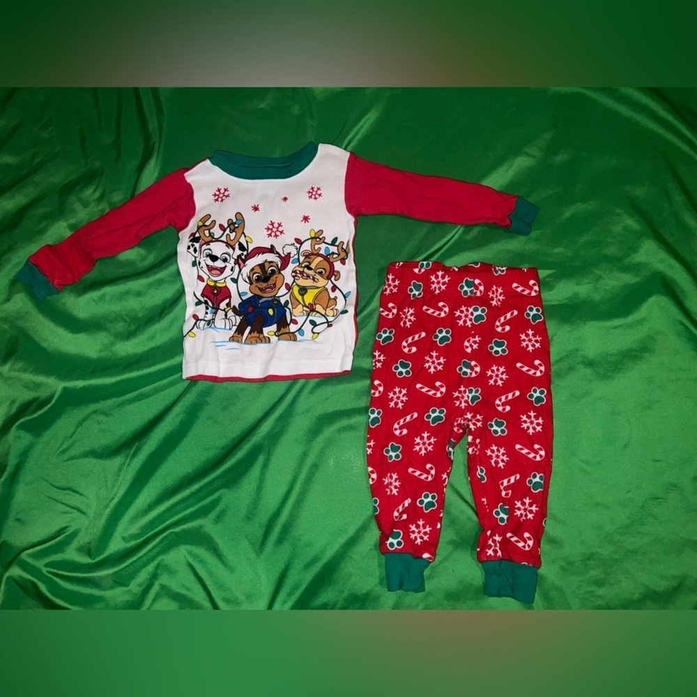 Paw Patrol Red and Green Pajama Top & Pants 12 Months